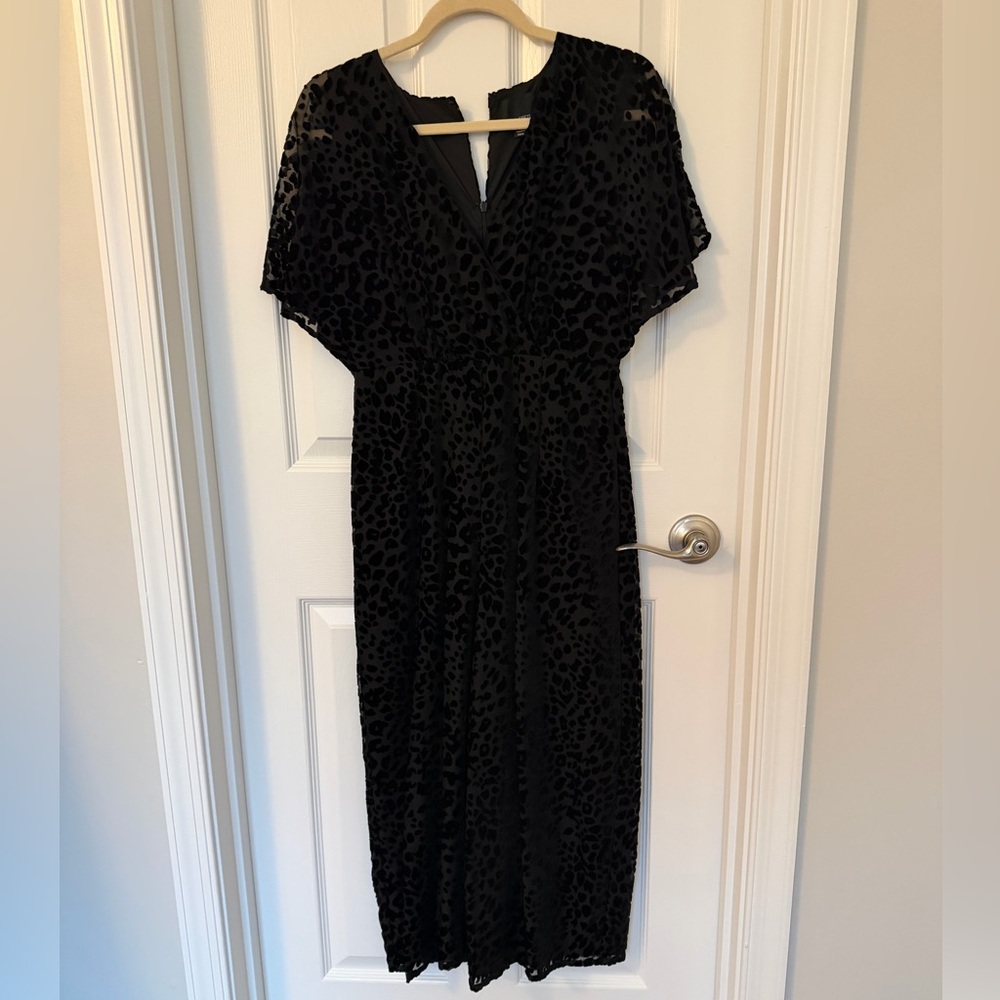 Greylin Black Velvet Jumpsuit
